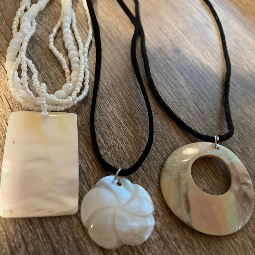 Hawaii's Finest Cream and White  shell Necklace Collection